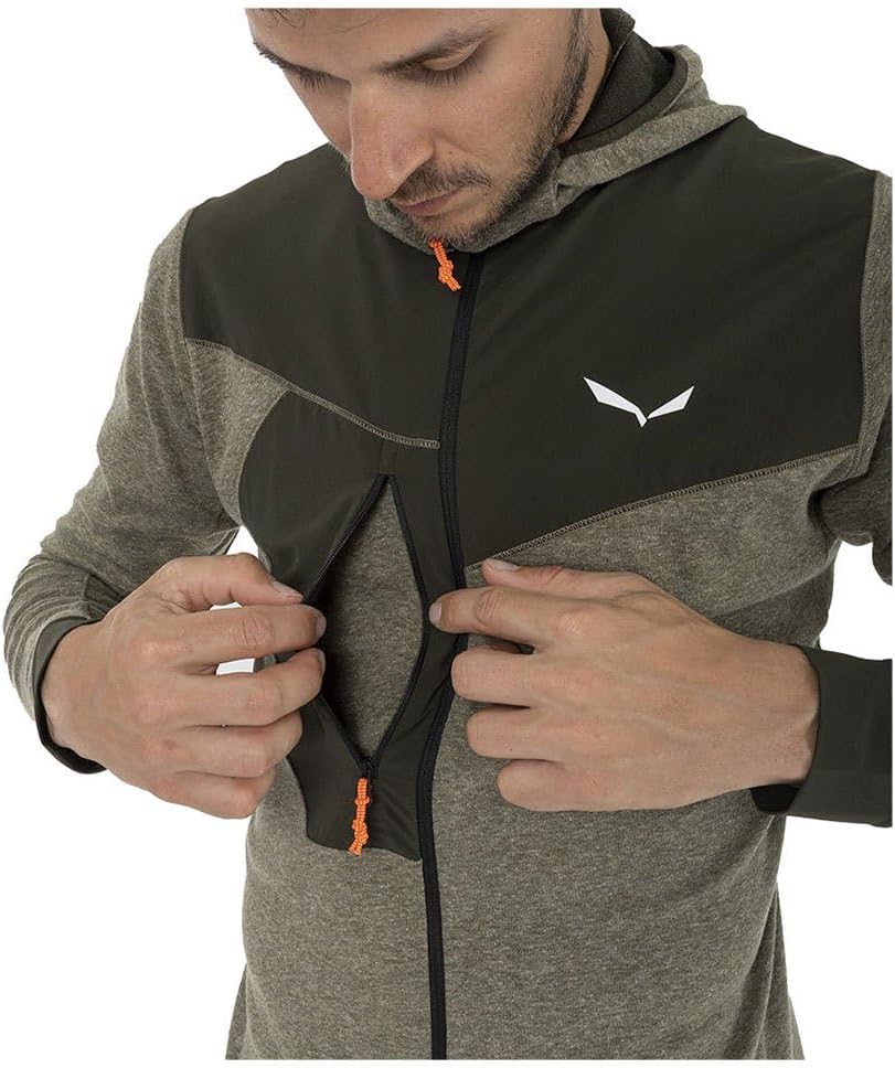 Salewa Herren Puez Hybrid Pl M Fz Fleecejacken 3XL DARK OLIVE MELANGE/0910, 3XL DARK OLIVE MELANGE/0