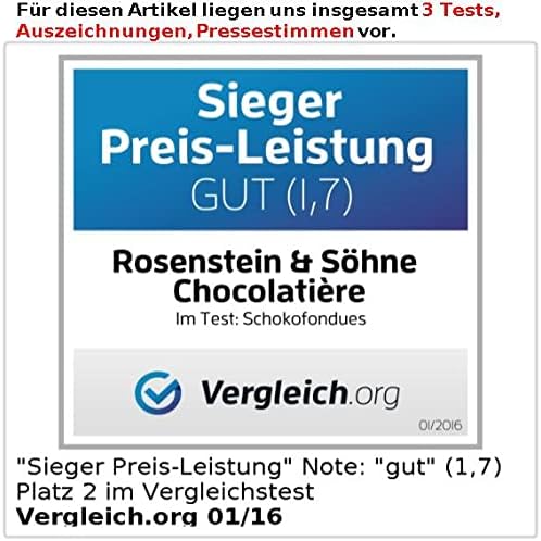 Rosenstein & Söhne Chocolatiere: Elektrische Chocolatière, Schokoladen-Schmelztopf-Set mit 32 Teilen