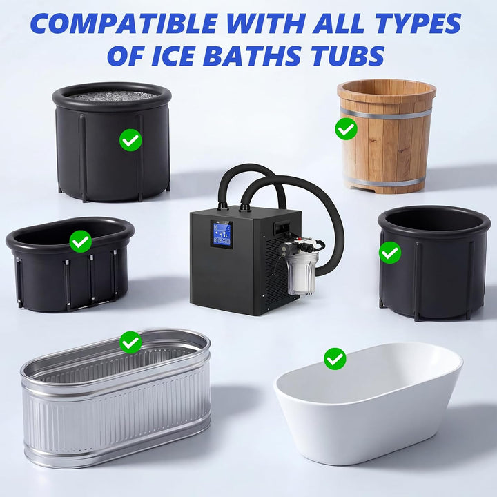 Eisbadkühler,1/3 PS Water Chiller Kit für Eisbad,eisbad kühlgerät 300L eisbad wasserkühler EisbadküH