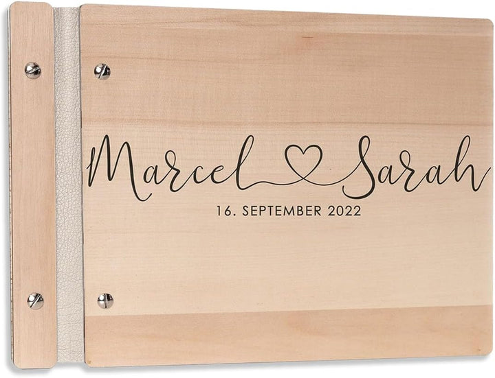 Hochzeitideal – Personalisierbares Gästebuch Hochzeit Mischa mit 40 Seiten I Hochzeit Gästebuch aus