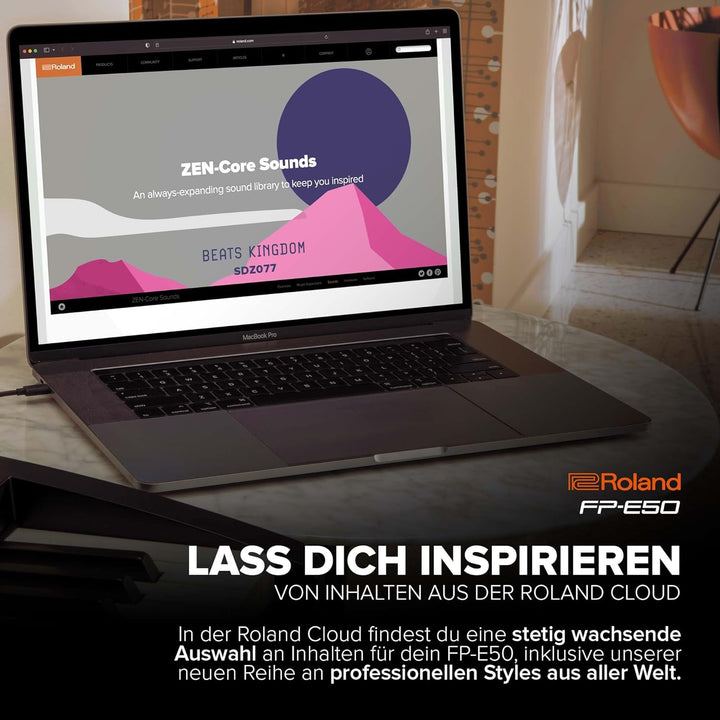 Roland FP-E50 Digital Piano | SuperNATURAL Piano & ZEN-Core Soundengine | 88 Tasten Hammermechanik-T