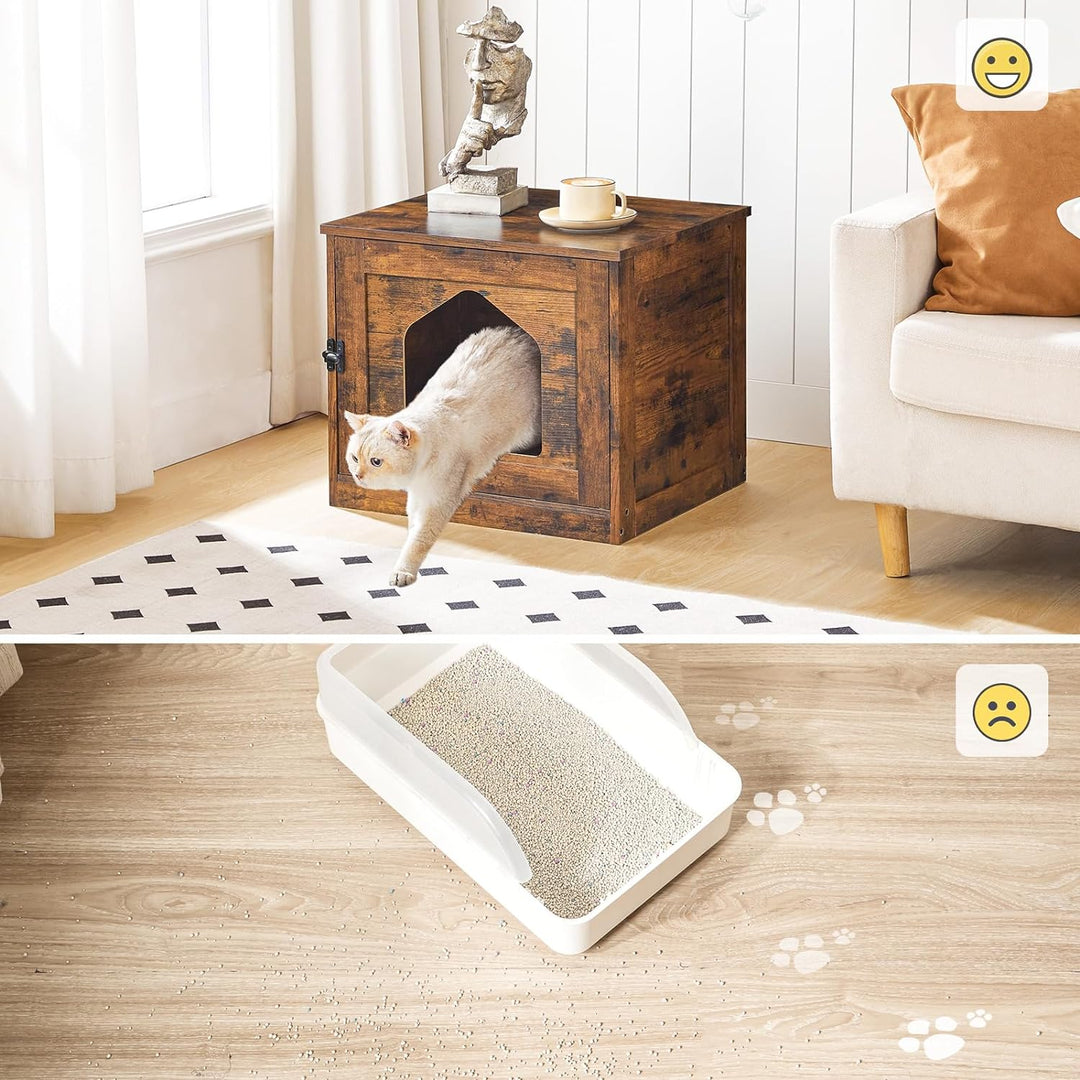 HOOBRO Katzenhaus, Katzenklo Schrank, katzenschrank für katzentoilette und kleine Katzen, Katzentoil