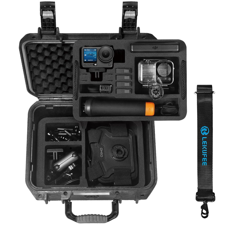 LEKUFEE wasserdichte Hartschalen-Tragetasche für DJI Osmo Action 6,Osmo Action 5 Pro/4/3,Standard Co
