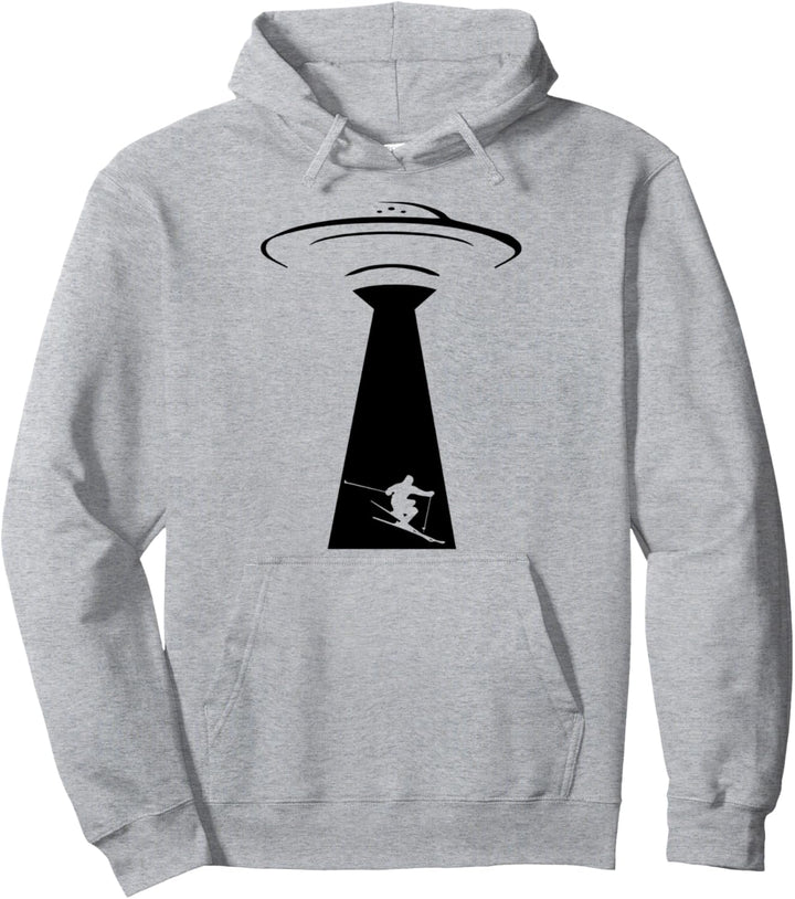 Skifahren Ufo Skifahrer Schnee Skifahren Skiuralub Ski Pullover Hoodie