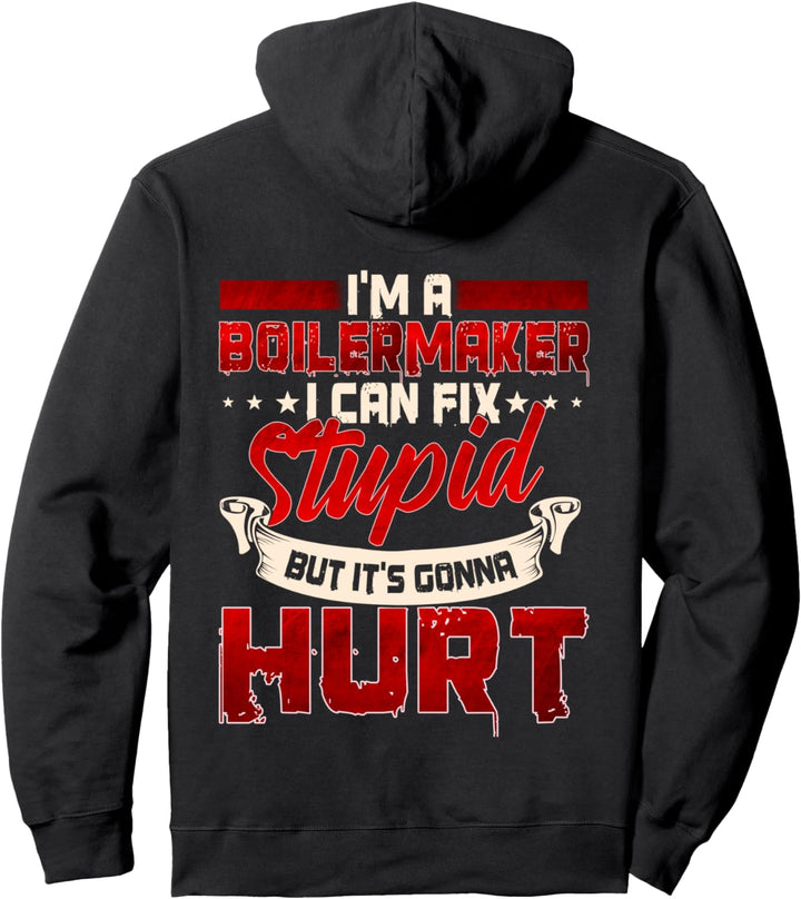 Boilermaker Design auf der Rückseite der Kleidung Pullover Hoodie