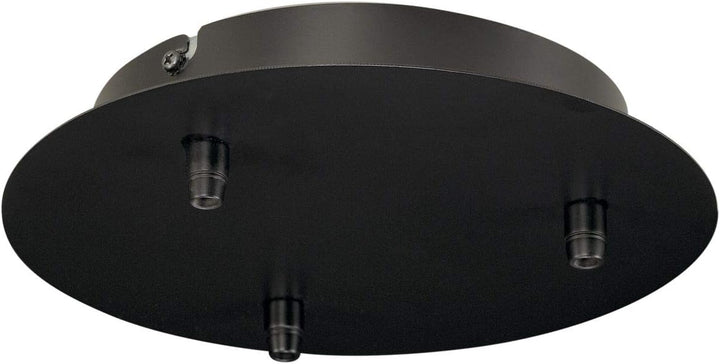 SLV Deckenrosette Fitu 3-er Rosette, rund, inklusiv Zugentlastungen, schwarz 132610, 22 x 22 x 5,4 c