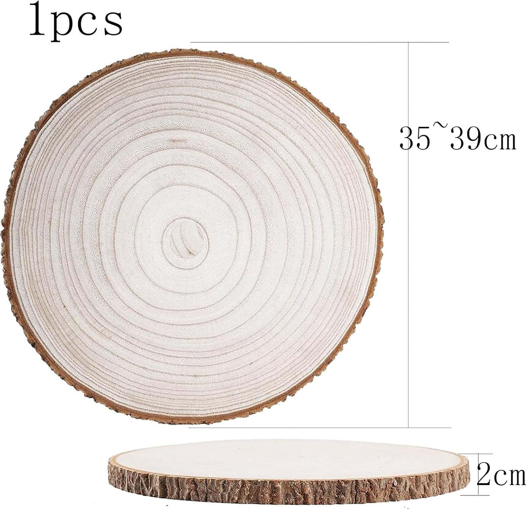 DAHI 35~39cm Holzscheiben Baumscheiben 1stk Rund zum Basteln Paulownia Holz Scheiben f. Tischdeko Ho