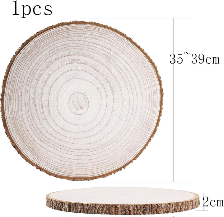 DAHI 35~39cm Holzscheiben Baumscheiben 1stk Rund zum Basteln Paulownia Holz Scheiben f. Tischdeko Ho