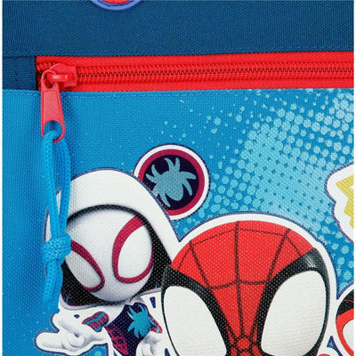 Marvel Go Webs go Schulrucksack Verschiedene Grössen Blau Polyester Rucksack + Trolley, Rucksack + T