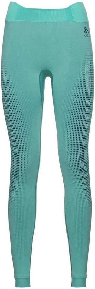 Odlo Damen Funktionsunterwäsche Lange Hose Performance WARM ECO XL Blue Wing Teal - Polynya, XL Blue