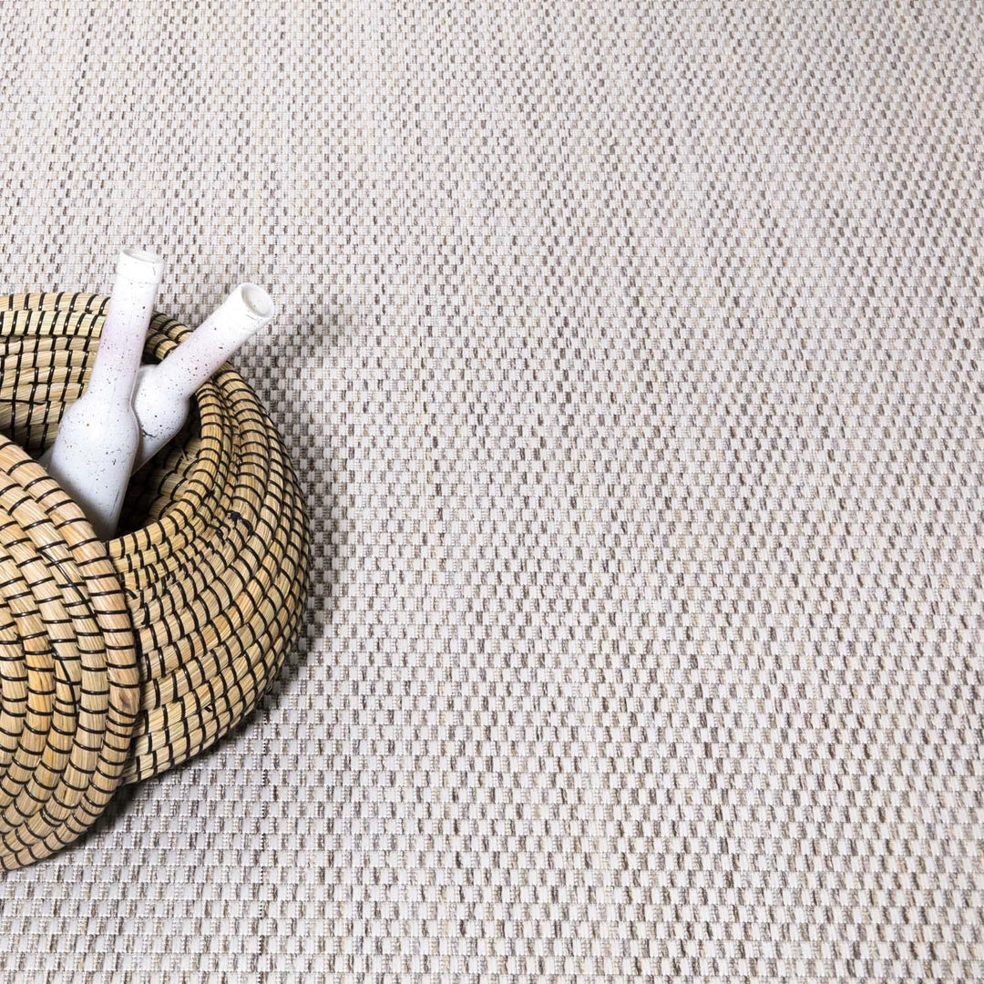 carpet city Outdoor-Teppich Wetterfest Balkon Terrassen - Beige in 160x230 cm - Deko Teppiche Aussen