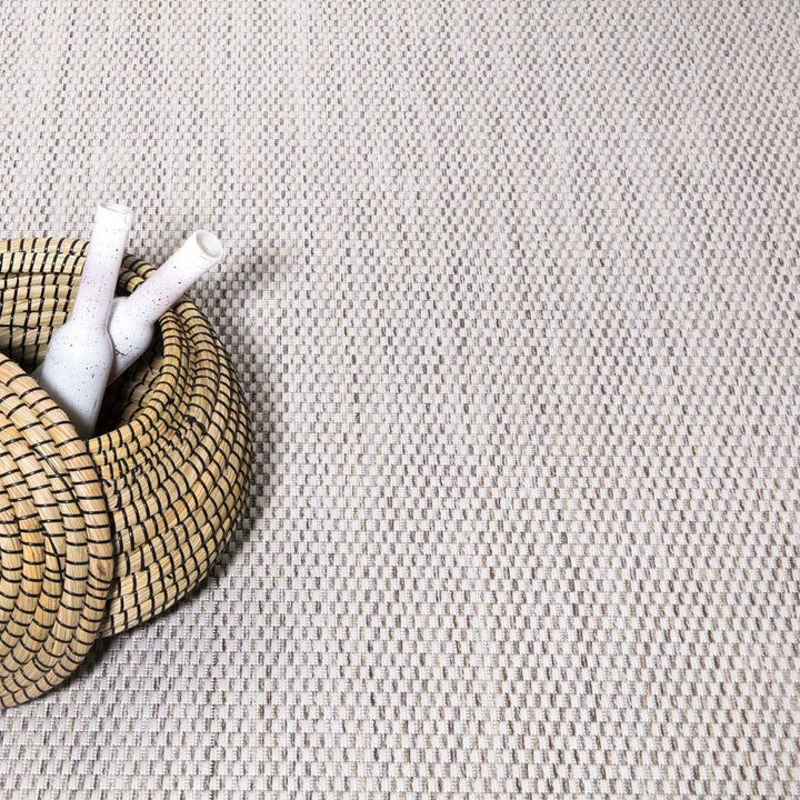 carpet city Outdoor-Teppich Wetterfest Balkon Terrassen - Beige in 160x230 cm - Deko Teppiche Aussen
