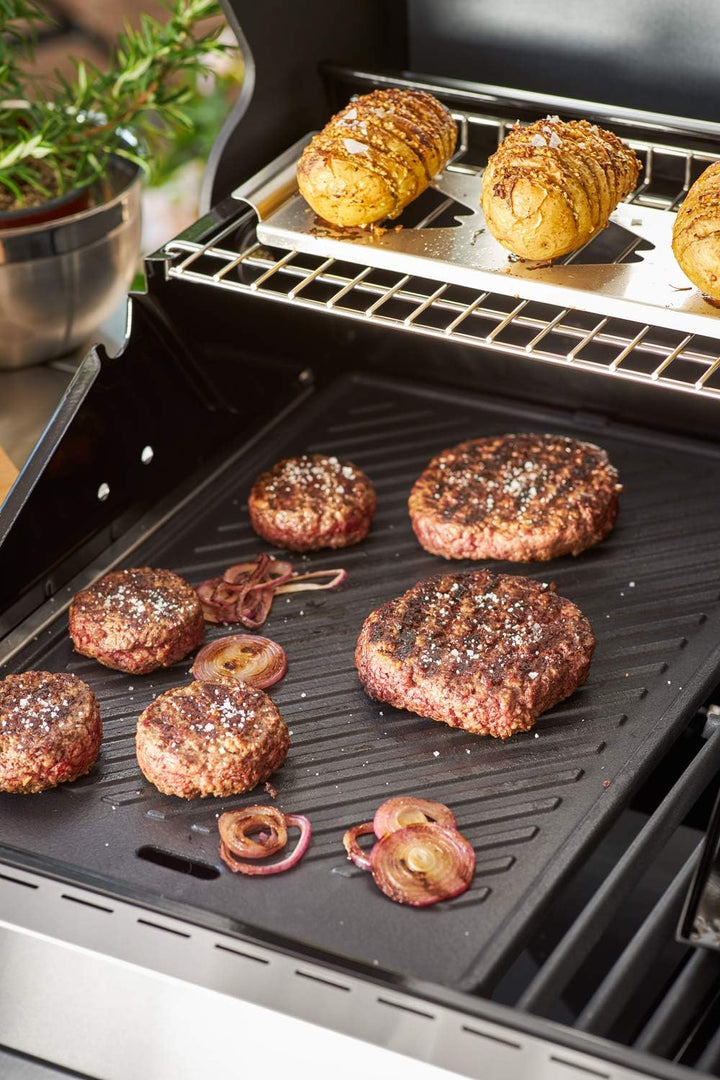 RÖSLE Grillplatte VIDERO G4/G6, Hochwertige Grillplatte aus Gusseisen für Fleisch und kleine Grillst