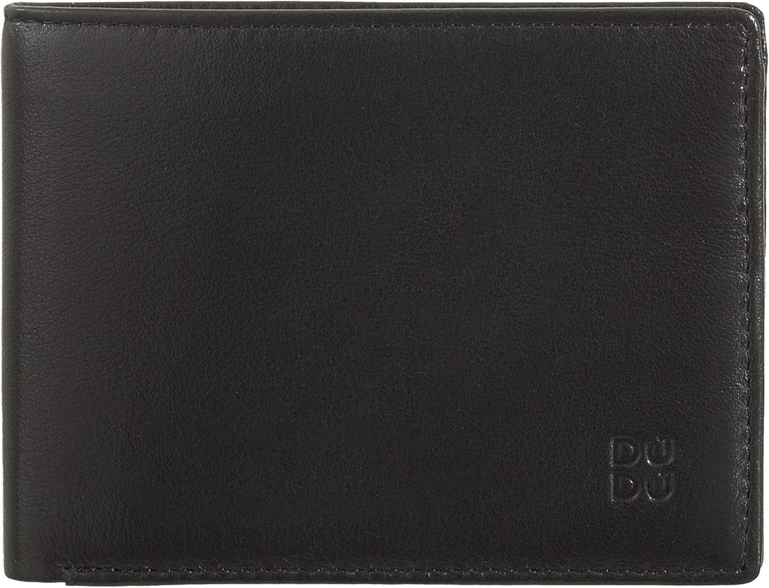 DUDU Herren Brieftasche RFID-Schutz abgeschirmt aus Leder Klein platzsparend mit Kreditkarten-Fächer