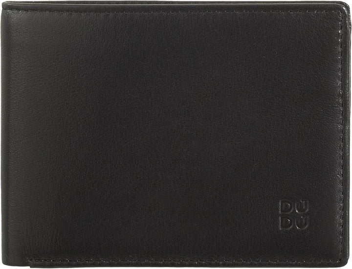 DUDU Herren Brieftasche RFID-Schutz abgeschirmt aus Leder Klein platzsparend mit Kreditkarten-Fächer
