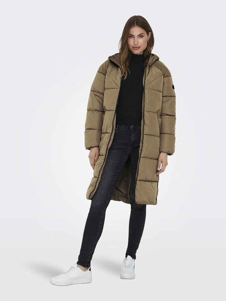ONLY female Steppmantel Kapuze Mantel XS Otter, XS Otter