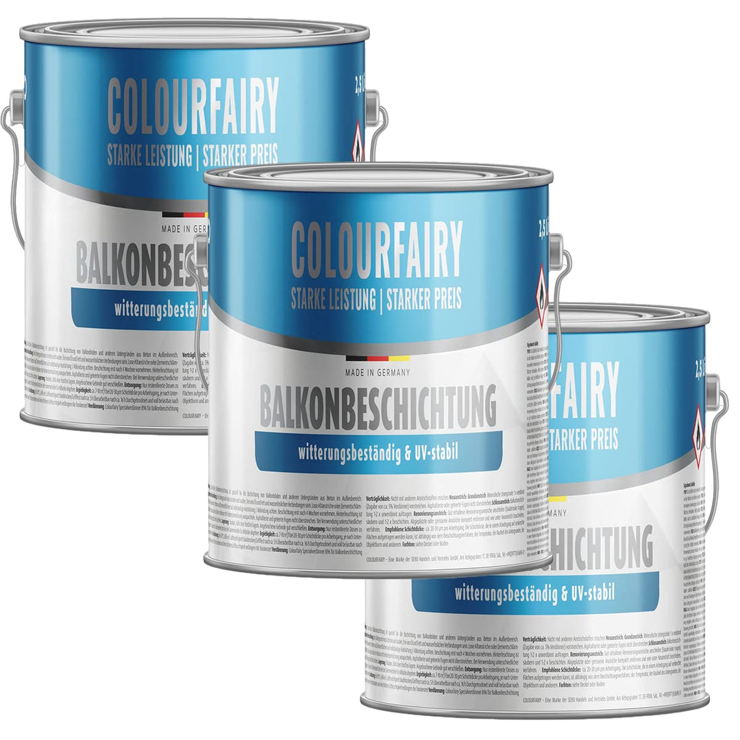 BAU DISCOUNT Colourfairy Balkonbeschichtung 7,5 Liter Weiss RAL9010