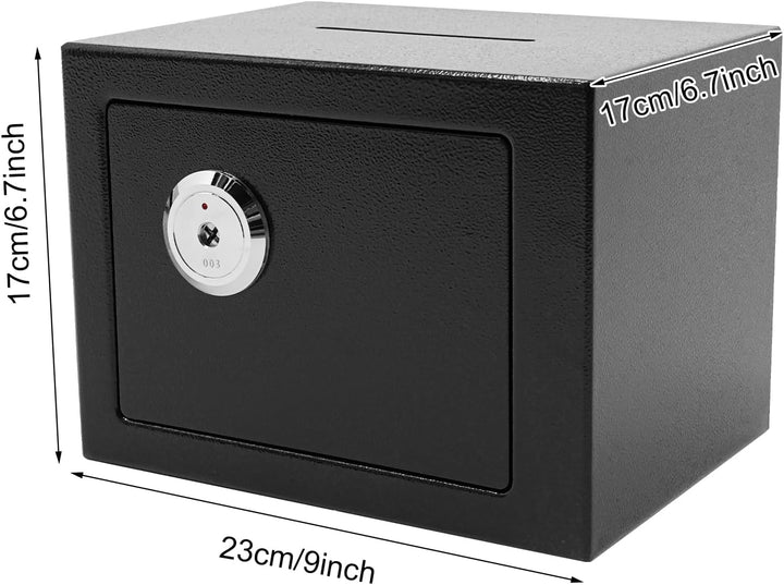 4.6 L Mechanische Möbeltresor, mit mechanischem Schlüsselschloss, wandmontierbar, für Bargeld, Schmu