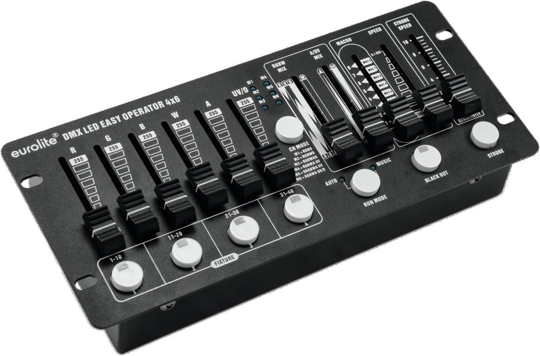 Eurolite DMX LED EASY Operator 4x6 | Kompakter DMX-Controller für 4 LED-Scheinwerfer mit jeweils max