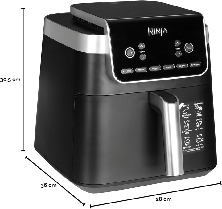 Ninja Air Fryer Heissluftfritteuse MAX PRO, 6,2L Airfryer, Antihaftbeschichtung, spülmaschinenfester