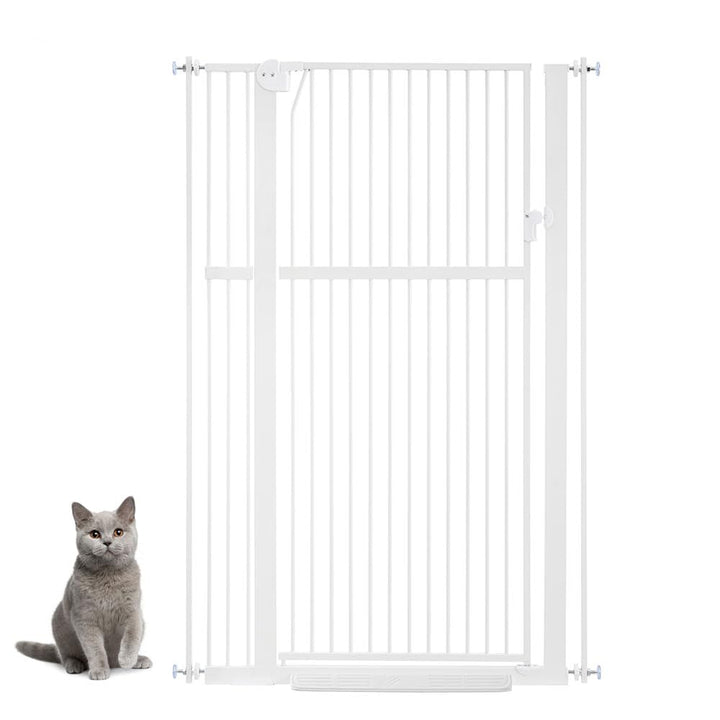 unipaws Hundegitter, 142 cm hoch, 75-95 cm breit, druckmontiertes Katzengitter für Tür, Innentreppe,