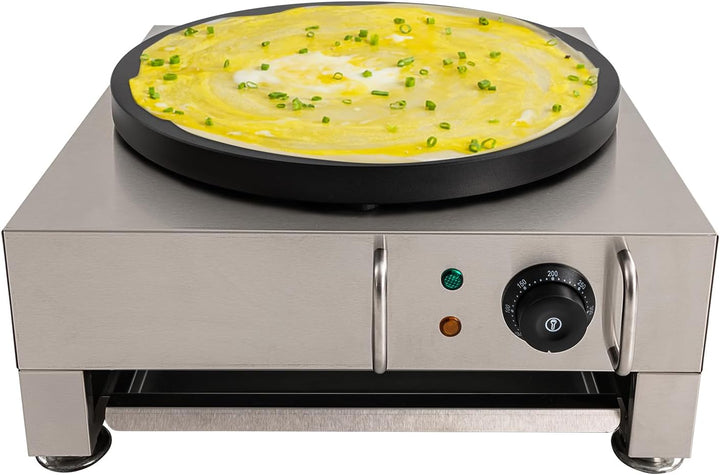 Crepes Maker Crepesmaker,220V 2.8 kW Crepesplatte,40cm Edelstahl Crepe-Maschine, 50-300℃ Einstellbar