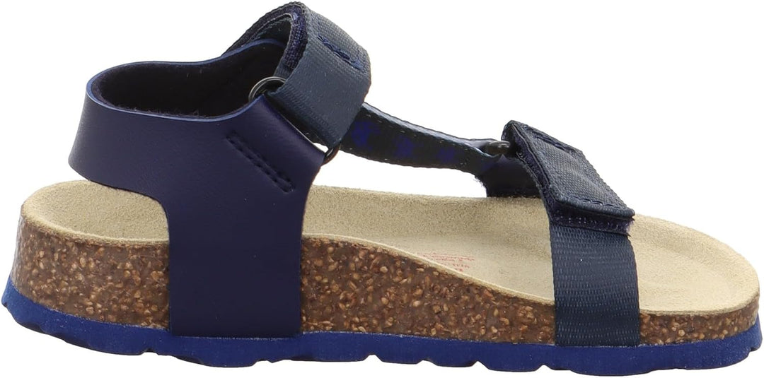 Superfit Jungen Fussbettpantoffel Hausschuh 27 EU Blau 8000, 27 EU Blau 8000