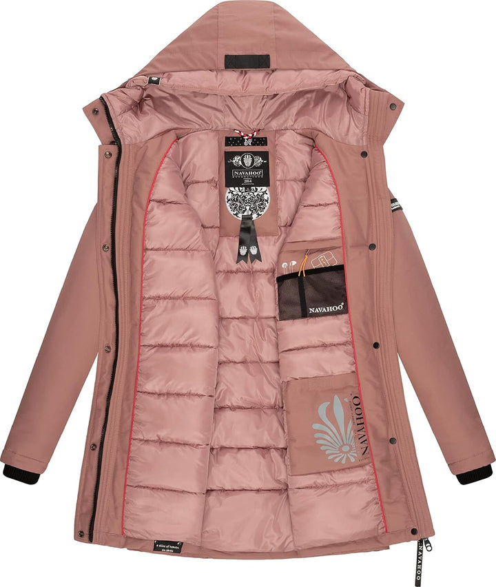 Navahoo Damen Warmer Winter Kurzmantel Blizzardstorm XS-3XL XS Terracotta, XS Terracotta