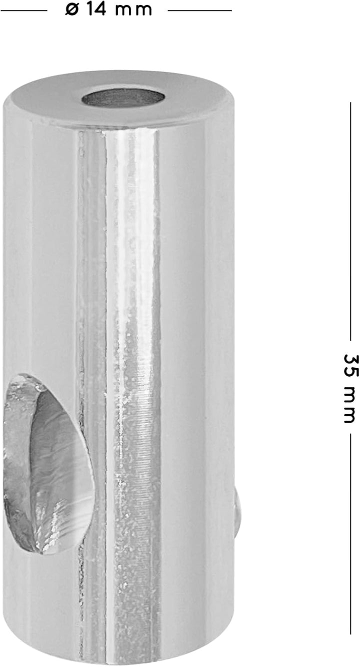 smartect Aluminium Wand- und Deckenpins zum Fixieren von Textilkabeln [4 Stück, Metall] Deckenbefest