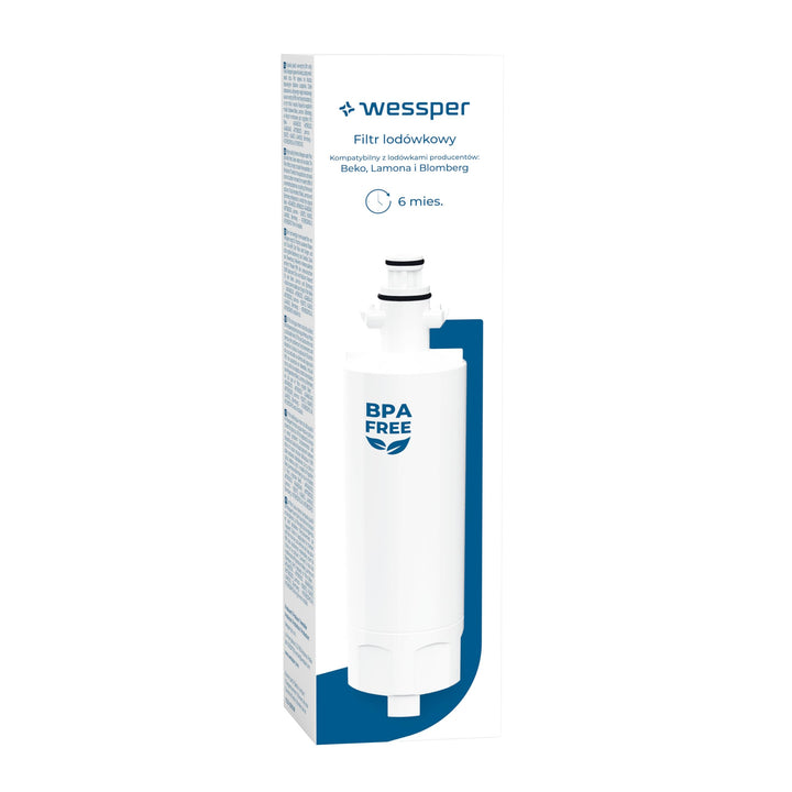 Wessper 1x 4874960100 Gefrier-Kühlschrank Wasserfilter Ersatz kompatibel mit Beko 4874960100 4394650