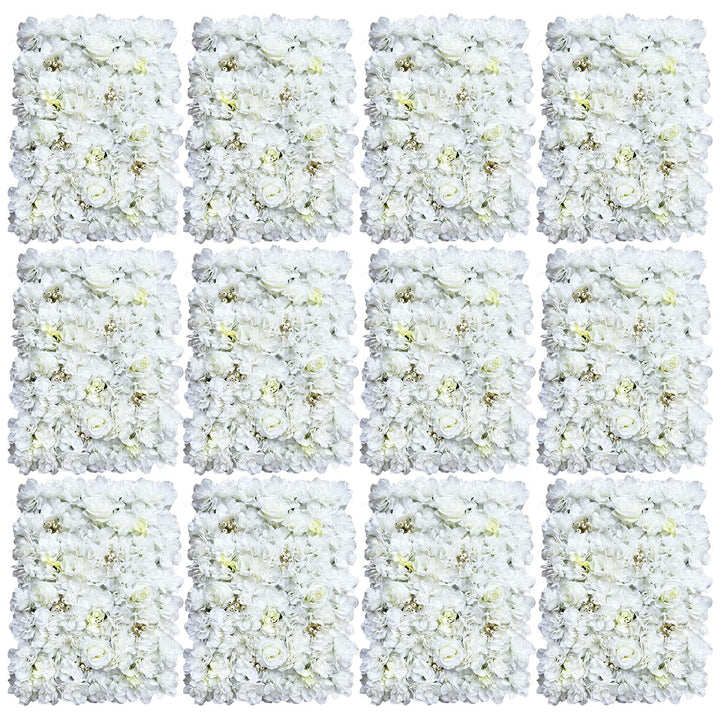 12 Stück Romantische Künstliche Blumenwand Rosenwand Diy Wandpaneel Blumenwandpaneele Hintergrund 60