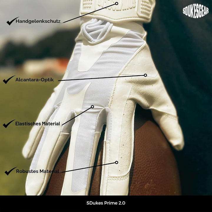 SDukes Prime 1.0 American Football Handschuhe Gloves Receiver Empfänger