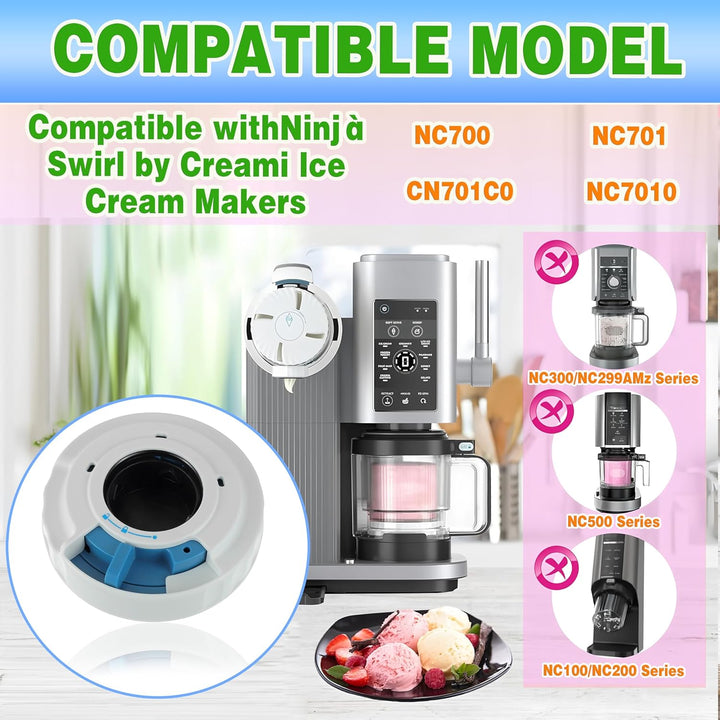 Abdeckung für Ninja NC700 Eismaschine, wiederverwendbarer Ninja Creami Ersatzdeckel, kompatibel mit