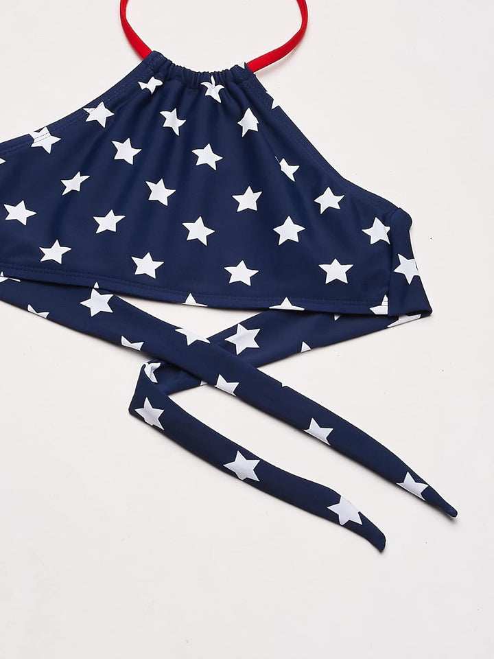 Kanu Surf Mädchen Mahina Halter Bikini Beach Sport 2-piece Swimsuit Bikini-Set 2 Jahre Usa-flagge, 2