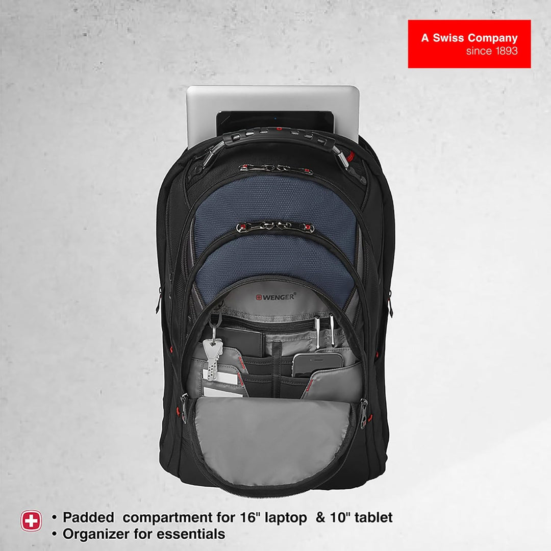 WENGER Ibex Laptop-Rucksack mit Tabletfach, Notebook bis 17 Zoll, Tablet bis 10 Zoll, Organizer, 23