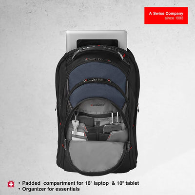 WENGER Ibex Laptop-Rucksack mit Tabletfach, Notebook bis 17 Zoll, Tablet bis 10 Zoll, Organizer, 23