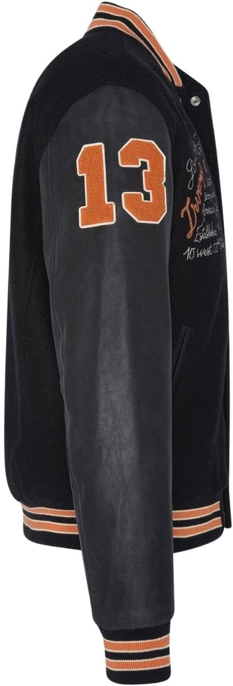 Schott NYC Herren Lcteddybd Jacke L Schwarz / Schwarz, L Schwarz / Schwarz