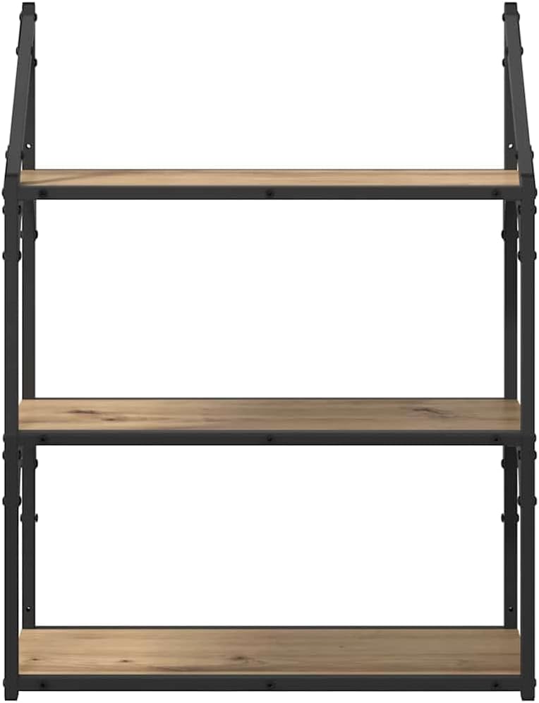 vidaXL Wandregal Wandhalterung Artisan-Eiche 60 x 21 x 78,5 cm, Artisan-eiche 60 x 21 x 78,5 cm