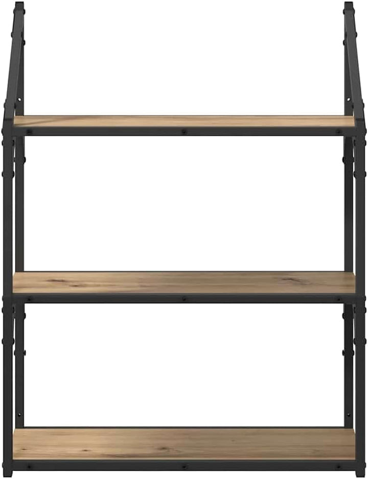 vidaXL Wandregal Wandhalterung Artisan-Eiche 60 x 21 x 78,5 cm, Artisan-eiche 60 x 21 x 78,5 cm