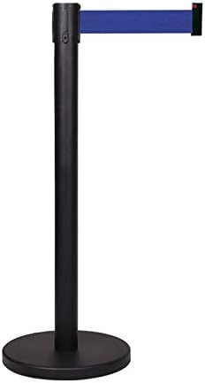 2-Stück-Set FLEXIBARRIER Personenleitsystem Absperrständer Schwarz -Basic 300-3m Gurtlänge *blau*, A