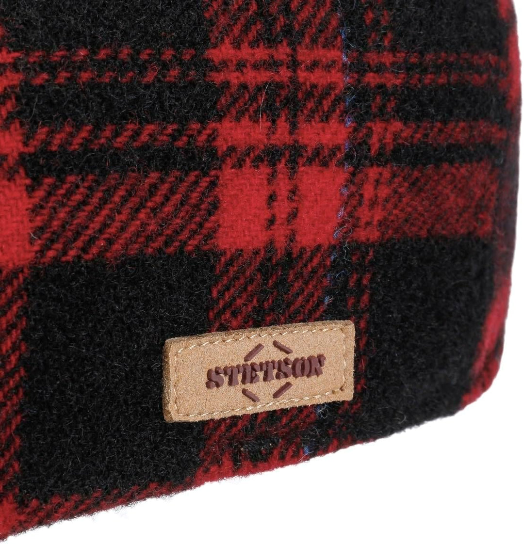 Stetson Texas Shadow Plaid Flatcap Schirmmütze Schiebermütze Wollcap Herren - Made in The EU mit Sch