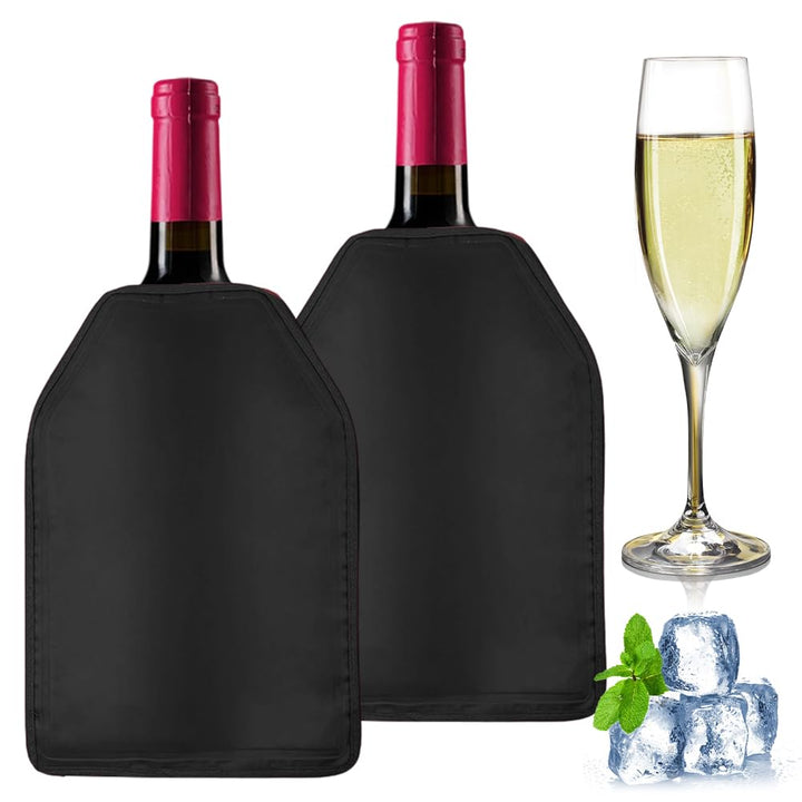 2er Set WeinküHler Manschette Wasserabweisende Nylon - Weinkühlerhülle FüR Wein Wiederverwendbarer F