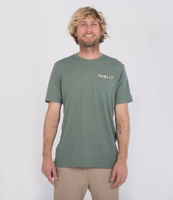 Hurley Herren Evd Pacific Retro Ss Tee T-Shirt S Gürteltier, S Gürteltier