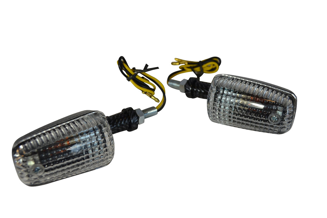 Motorrad-Trike-Blinker Carbon-Optik mit getöntem Glas (1 Paar) 21-W-Glühlampe