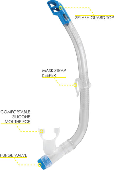 Cressi Estrella Jr - Maske zum Tauchen und Schnorcheln Transparent/Blau Maske + Schnorchel, Transpar