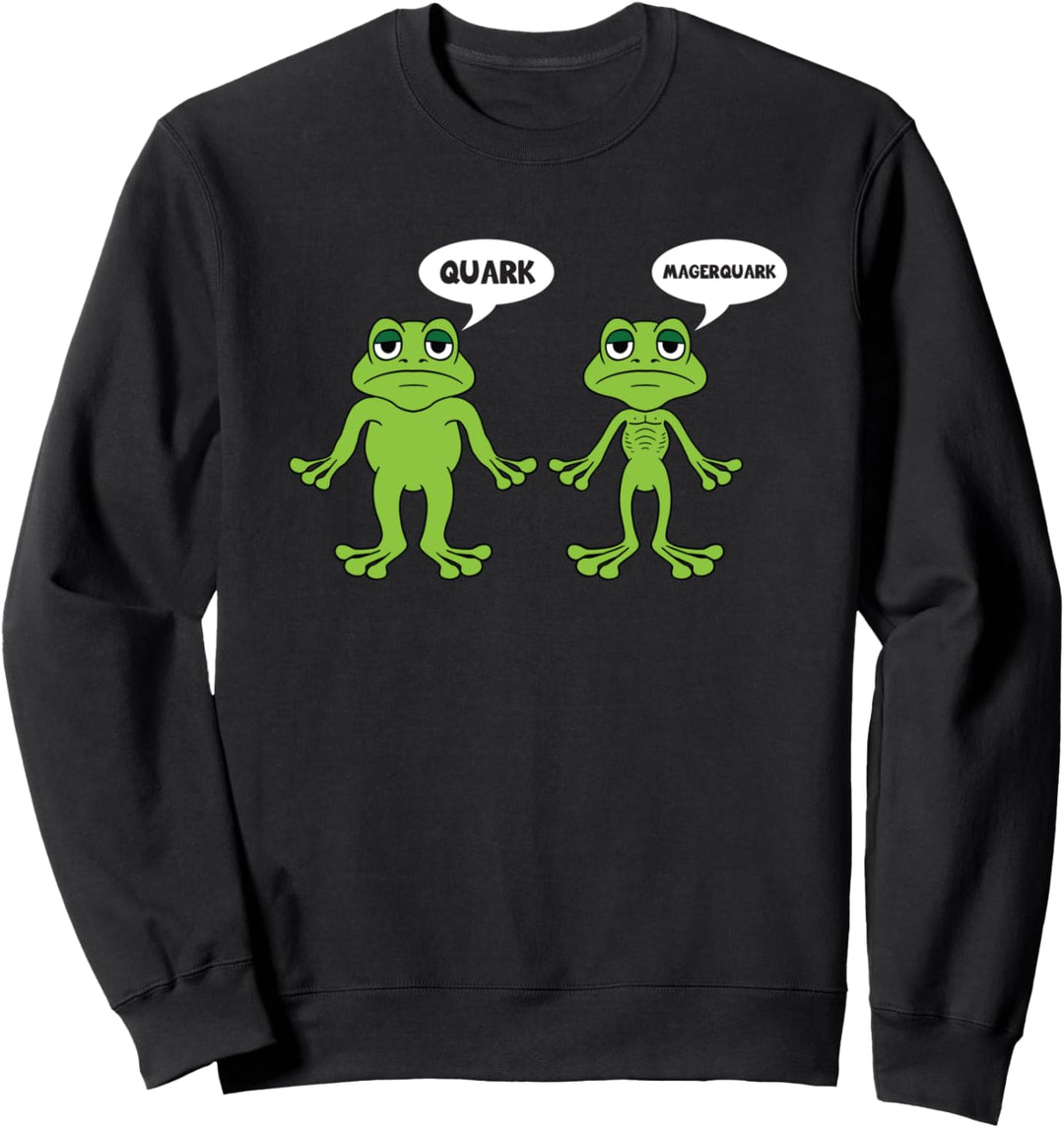 Quark Magerquark - lustige Frosch Grafik Sweatshirt