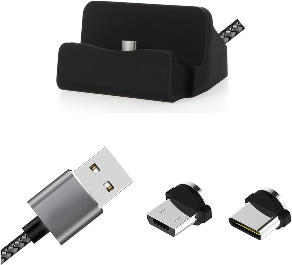 K-S-Trade Dockingstation Für Doogee S86 Hochwertige Docking Station Ladestation Synch-Station Tischs