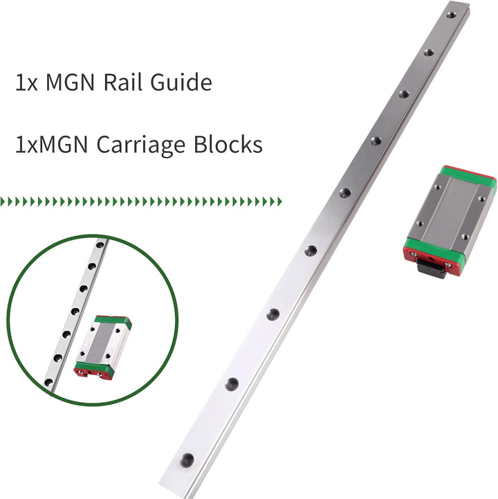 ONLISUM MGN12H Mini Lineare Schienenführung, 1000 mm Länge, 12 mm Breite, Linearführung mit Linearfü
