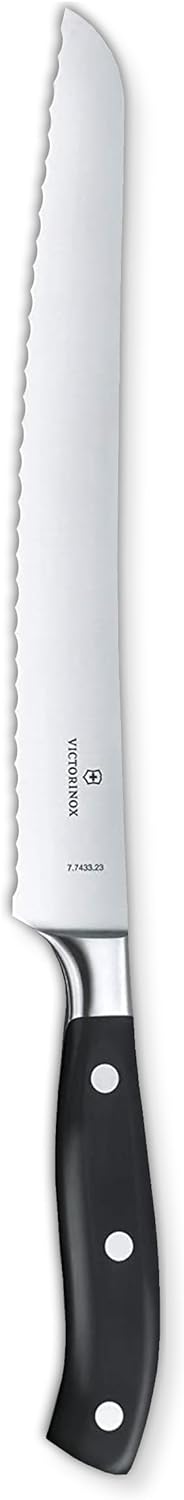 Victorinox, Grand Maître, Profi Brot- und Konditormesser, Extra Scharfe Klinge, Wellenschliff, 23 cm