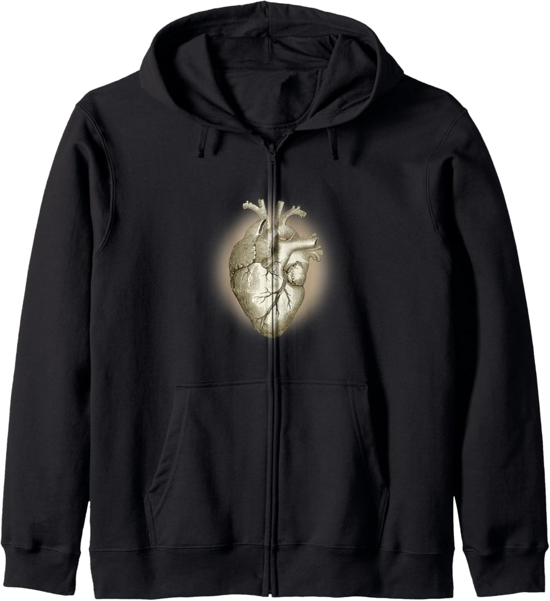 Anatomisches menschliches Herz, Anatomie-Illustrationen. Kapuzenjacke